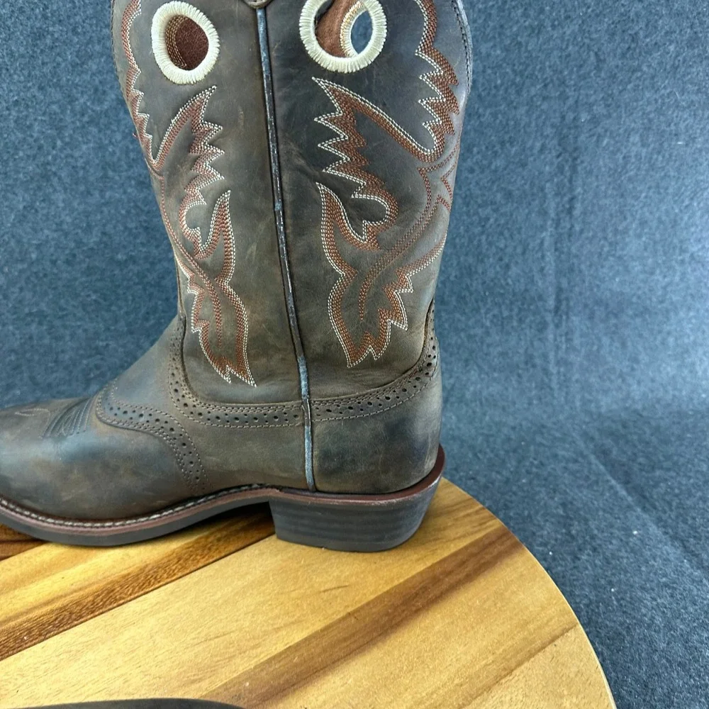 Ariat Women's Heritage Roughstock Size 8 Wide Antique Brown Leather Cowboy Boots